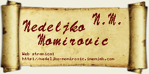 Nedeljko Momirović vizit kartica